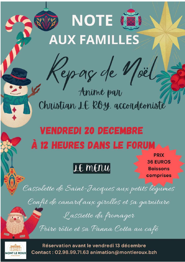 Lire la suite à propos de l’article Repas de Noël